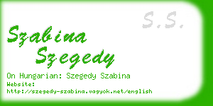 szabina szegedy business card